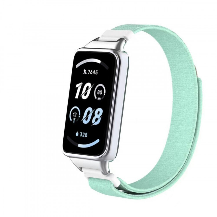 Ремешок с нейлоновой петлей для Honor Band 9 (зелено-голубой)