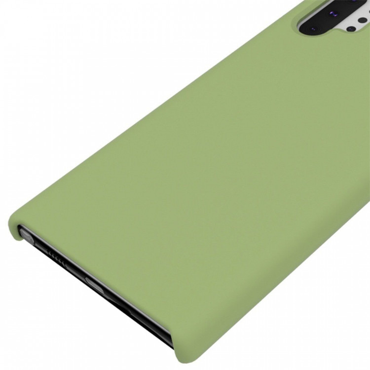 Силиконовый чехол Mobile Shell для Samsung Galaxy Note 10+ (Plus) (темно-зеленый)