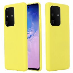Силиконовый чехол Mobile Shell для Samsung Galaxy S20 Ultra (желтый)