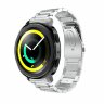 Стальной браслет Solid Stainless для Samsung Gear Sport / Gear S2 Classic / Galaxy Watch 42мм / Watch Active / Watch 3 (41мм) / Watch4 (серебряный)