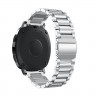 Стальной браслет Solid Stainless для Samsung Gear Sport / Gear S2 Classic / Galaxy Watch 42мм / Watch Active / Watch 3 (41мм) / Watch4 (серебряный)