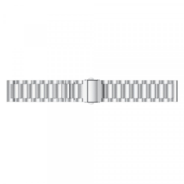 Стальной браслет Solid Stainless для Samsung Gear Sport / Gear S2 Classic / Galaxy Watch 42мм / Watch Active / Watch 3 (41мм) / Watch4 (серебряный)