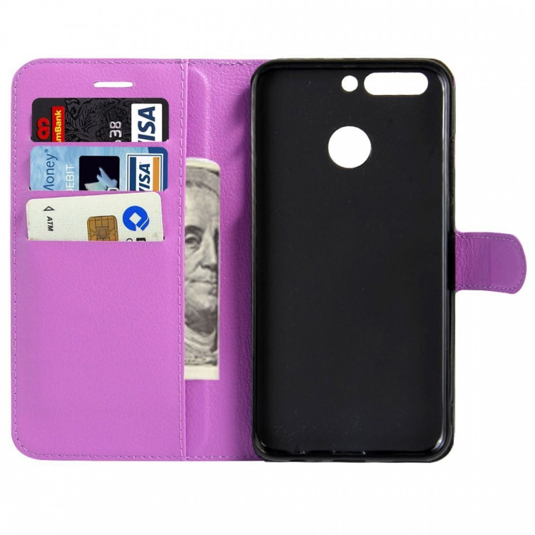 Чехлы на Huawei | с визитницей Huawei Honor 8 Pro (фиолетовый)