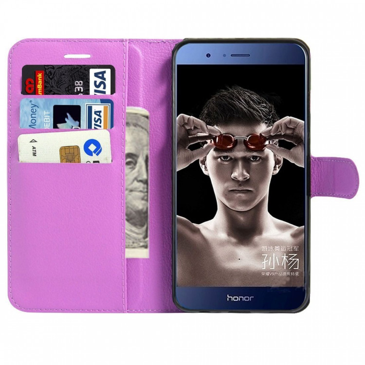 Чехлы на Huawei | с визитницей Huawei Honor 8 Pro (фиолетовый)