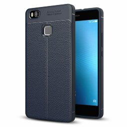 Чехол-накладка Litchi Grain для Huawei P9 Lite (темно-синий)