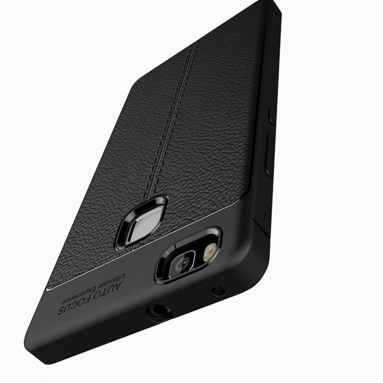 Чехол-накладка Litchi Grain для Huawei P9 Lite (темно-синий)