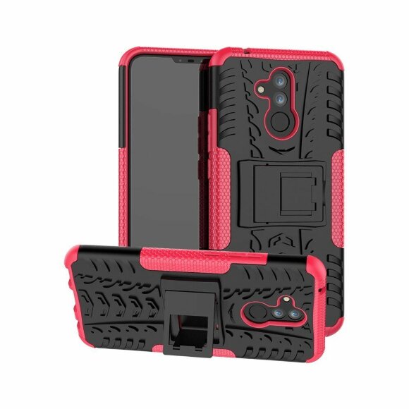 Чехол Hybrid Armor для Huawei Mate 20 Lite (черный + розовый)