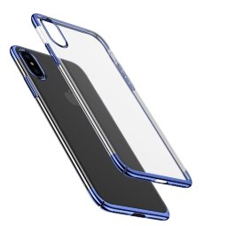 Чехол-накладка Baseus Glitter для iPhone X (голубой)