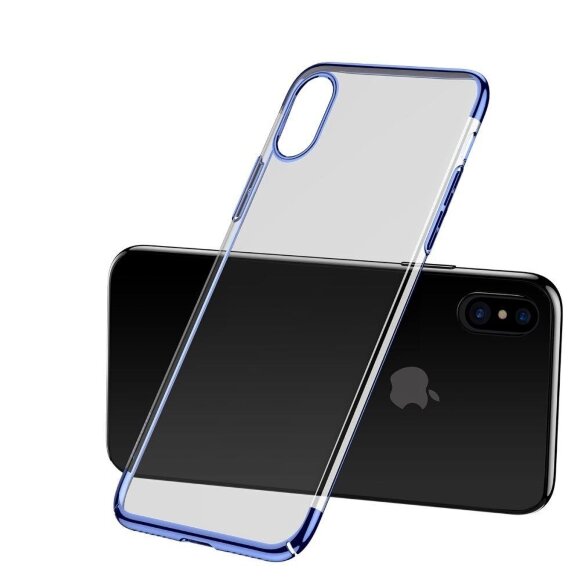 Чехол-накладка Baseus Glitter для iPhone X (голубой)