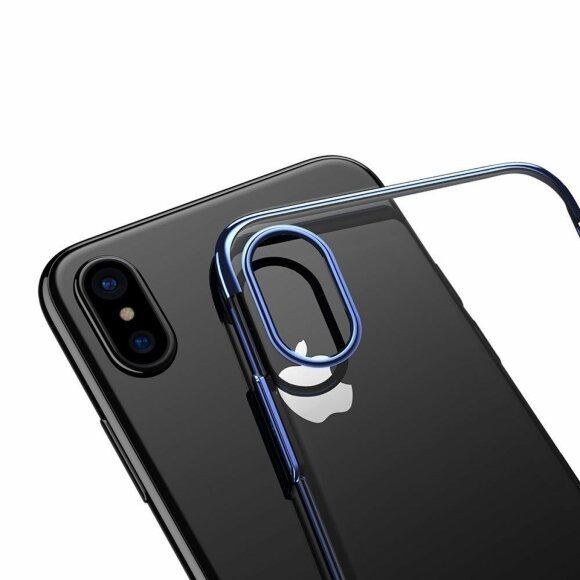 Чехол-накладка Baseus Glitter для iPhone X (голубой)