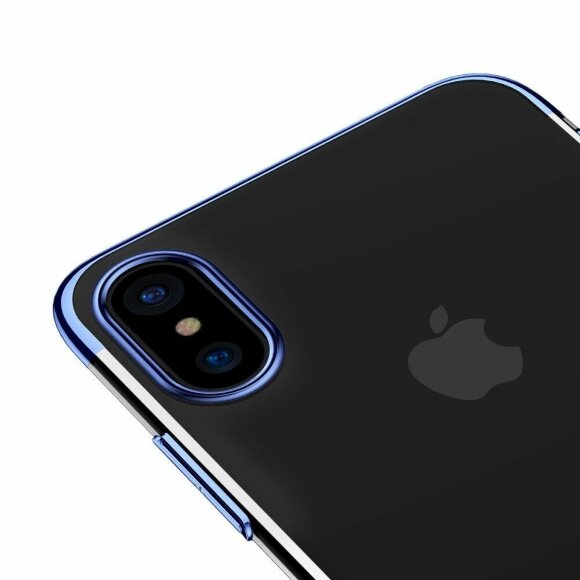 Чехол-накладка Baseus Glitter для iPhone X (голубой)