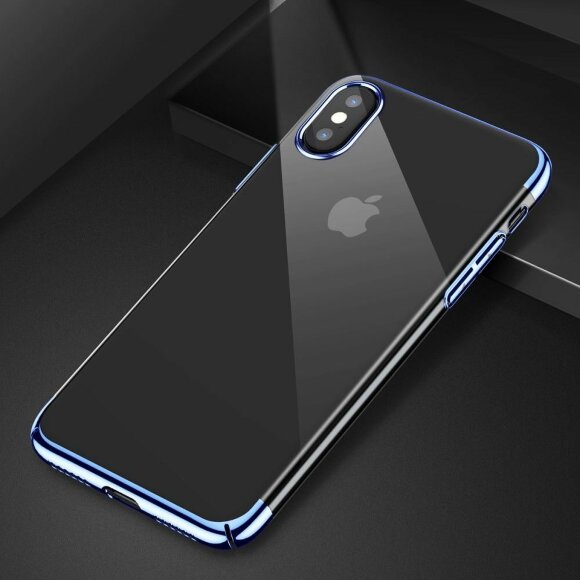 Чехол-накладка Baseus Glitter для iPhone X (голубой)