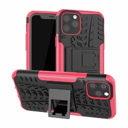 Чехол Hybrid Armor для iPhone 11 Pro (черный + розовый)
