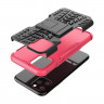 Чехол Hybrid Armor для iPhone 11 Pro (черный + розовый)