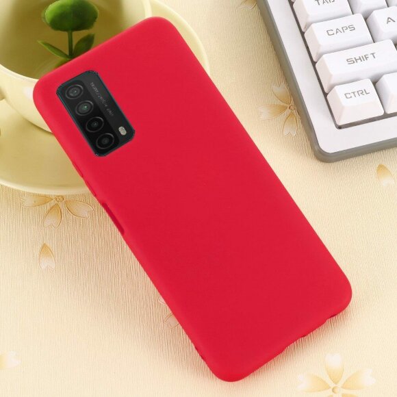 Силиконовый чехол Mobile Shell для Huawei P smart 2021 (красный) Силиконовый чехол Mobile Shell для Huawei P smart 2021 (красный)