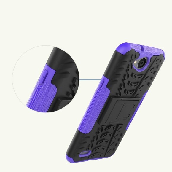 Чехол Hybrid Armor для LG X Power 2 M320 (черный + фиолетовый) Чехол Hybrid Armor для LG X Power 2 M320 (черный + фиолетовый)