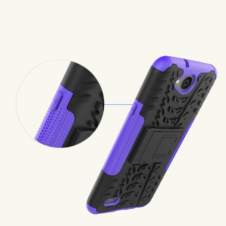 Чехол Hybrid Armor для LG X Power 2 M320 (черный + фиолетовый)