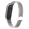 Сетчатый браслет с застежкой для Xiaomi Mi Band 4 (серебряный)