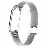 Сетчатый браслет с застежкой для Xiaomi Mi Band 4 (серебряный)