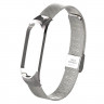 Сетчатый браслет с застежкой для Xiaomi Mi Band 4 (серебряный)
