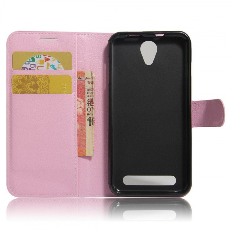 Чехол с визитницей для Lenovo Vibe C2 (розовый)
