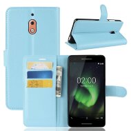 Чехол с визитницей для Nokia 2.1 (голубой)