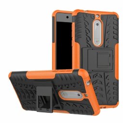 Чехол Hybrid Armor для Nokia 5 (черный + оранжевый)