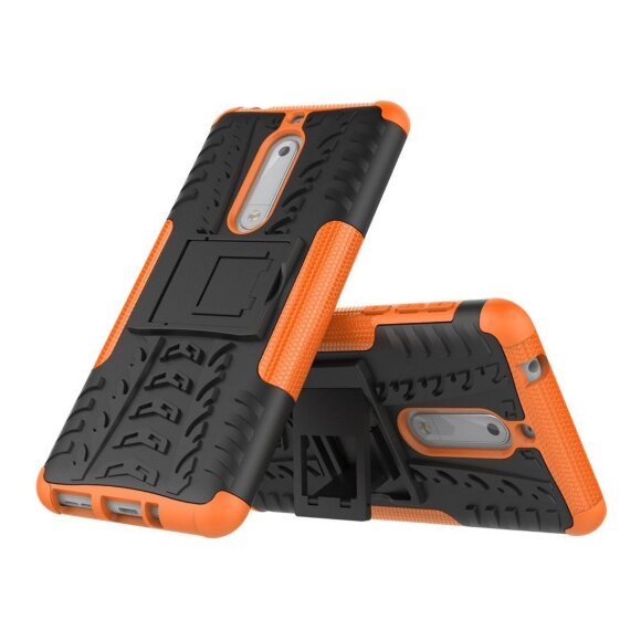 Чехол Hybrid Armor для Nokia 5 (черный + оранжевый) Чехол Hybrid Armor для Nokia 5 (черный + оранжевый)