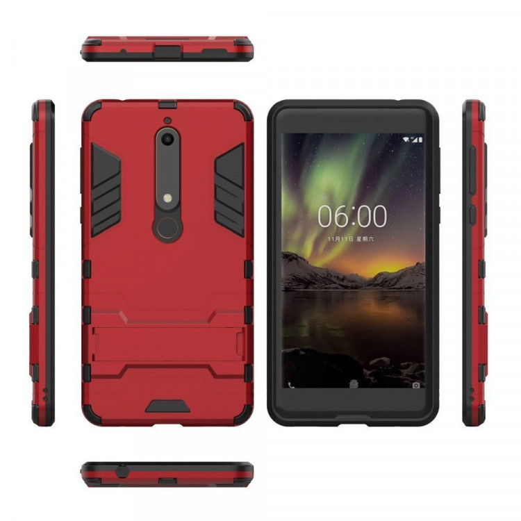 Чехол Duty Armor для Nokia 6 (2018) / Nokia 6.1 (красный)
