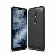 Чехол-накладка Carbon Fibre для Nokia 7.1 (черный) Чехол-накладка Carbon Fibre для Nokia 7.1 (черный)