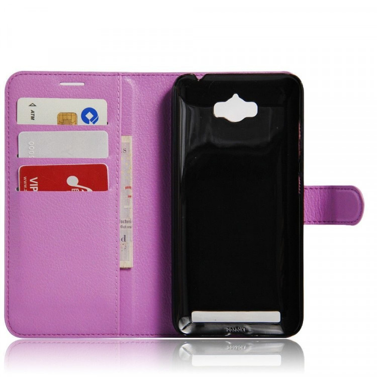 Чехол с визитницей для Asus Zenfone Max (ZC550KL) (фиолетовый)