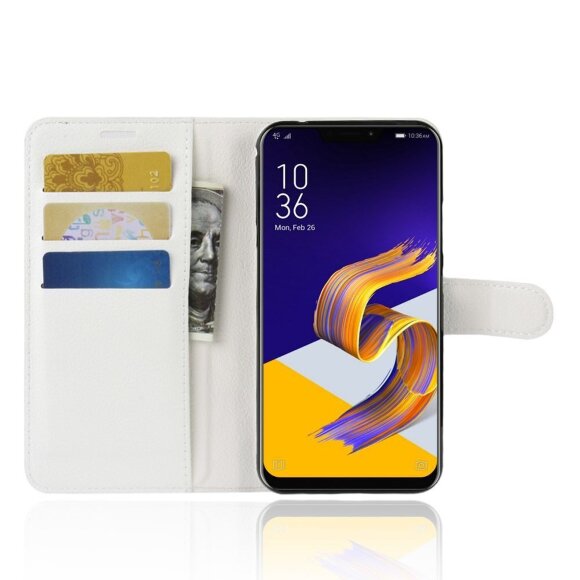 Чехол с визитницей для Asus ZenFone 5 ZE620KL / 5z ZS620KL (белый) Чехол с визитницей для Asus ZenFone 5 ZE620KL / 5z ZS620KL (белый)