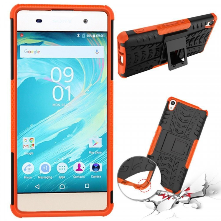 Чехол Hybrid Armor для Sony Xperia XA (черный + оранжевый)