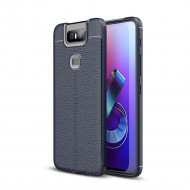 Чехол-накладка Litchi Grain для Asus Zenfone 6 ZS630KL (темно-синий) Чехол-накладка Litchi Grain для Asus Zenfone 6 ZS630KL (темно-синий)