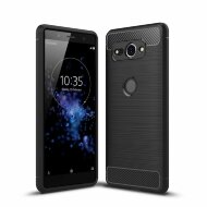 Чехол-накладка Carbon Fibre для Sony Xperia XZ2 Compact (черный)