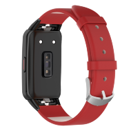 Кожаный ремешок для Huawei Band 6 / Honor Band 6 (красный) Кожаный ремешок для Huawei Band 6 / Honor Band 6 (красный)