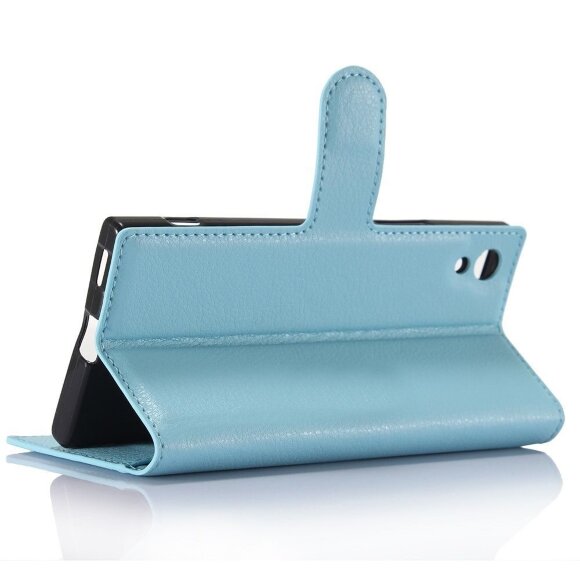 Чехол с визитницей для Sony Xperia XA1 (голубой) Чехол с визитницей для Sony Xperia XA1 (голубой)