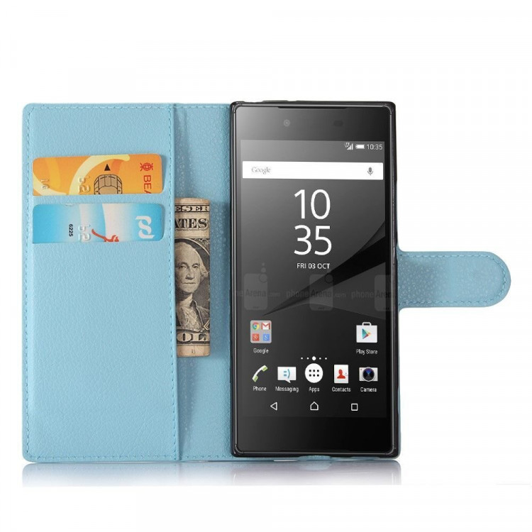 Чехол с визитницей для Sony Xperia XA1 (голубой)