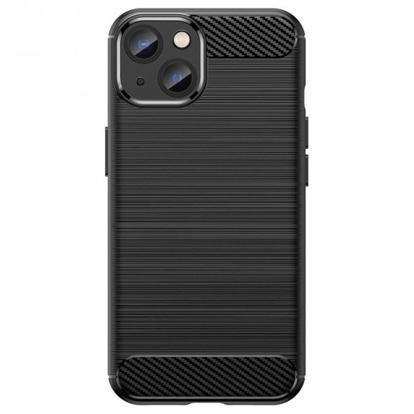 Чехол-накладка Carbon Fibre для iPhone 14 Plus (черный)