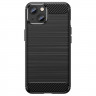 Чехол-накладка Carbon Fibre для iPhone 14 Plus (черный)