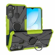 Чехол Armor Shockproof Ring Holder для Infinix Hot 12 Pro (черный + зеленый) Чехол Armor Shockproof Ring Holder для Infinix Hot 12 Pro (черный + зеленый)