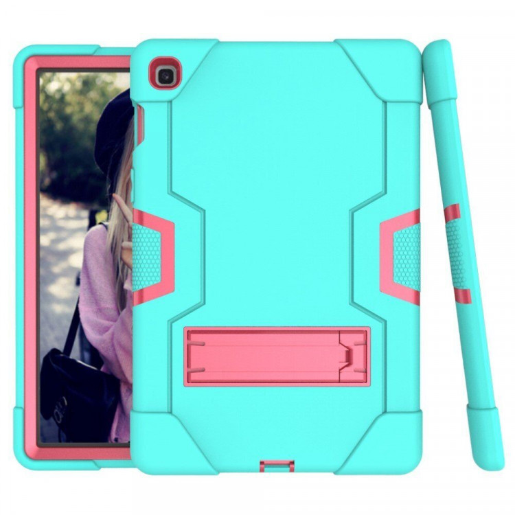 Гибридный TPU чехол для Samsung Galaxy Tab S5e SM-T720 / SM-T725 (голубой + розовый)