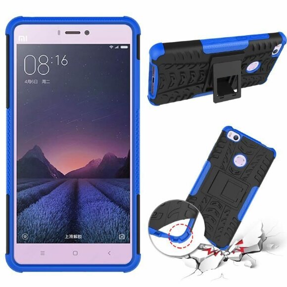 Чехол Hybrid Armor для Xiaomi Mi4s (черный + голубой) Чехол Hybrid Armor для Xiaomi Mi4s (черный + голубой)