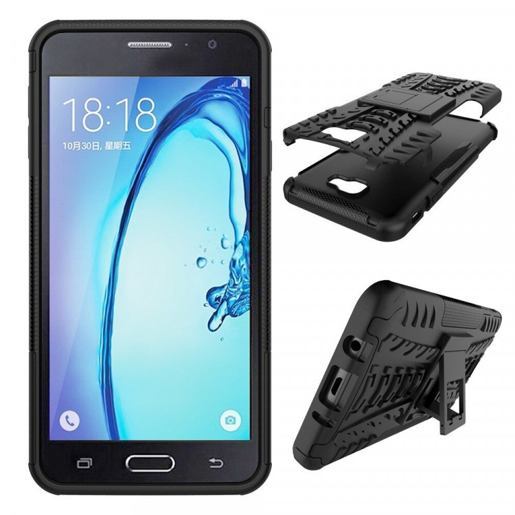 Чехол Hybrid Armor для Samsung Galaxy J7 Prime SM-G610F/DS (черный) (On7 2016 SM-G6100)