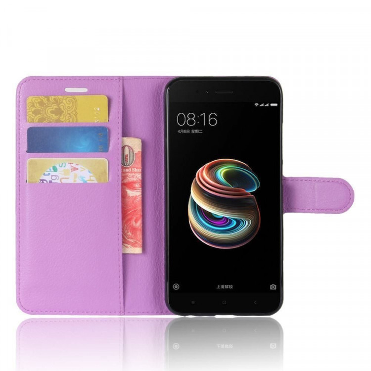 Чехол с визитницей для Xiaomi Mi 5X / Mi A1 (фиолетовый)