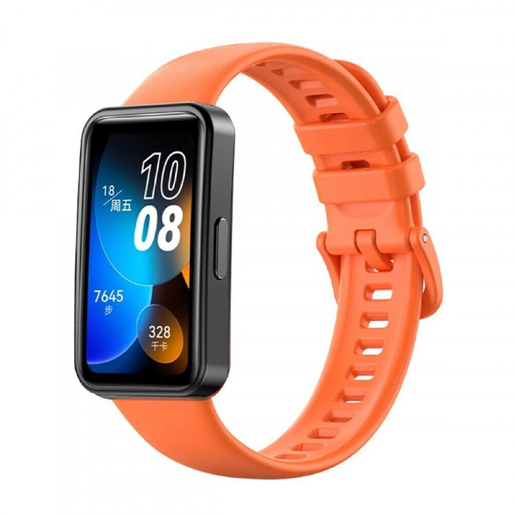 Силиконовый ремешок для HUAWEI Band 8, HUAWEI Band 9 (оранжевый)