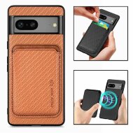 Чехол с магнитным держателем карт для Google Pixel 8 (коричневый) Чехол с магнитным держателем карт для Google Pixel 8 (коричневый)