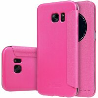 Чехол для Samsung с окном NILLKIN | Чехлы для Galaxy S7 Edge (розовый)