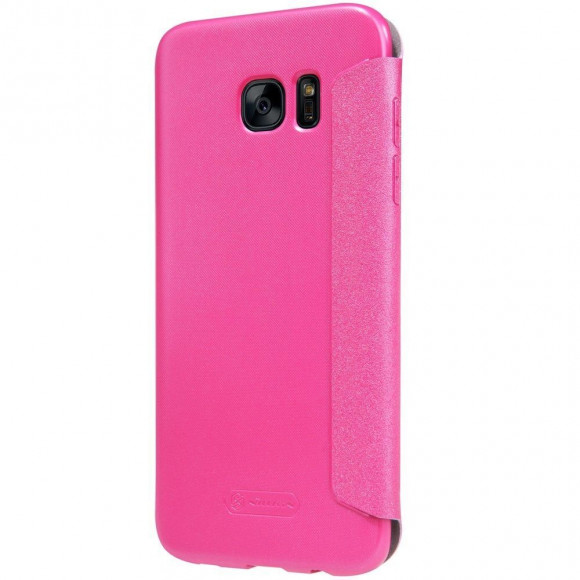 Чехол для Samsung с окном NILLKIN | Чехлы для Galaxy S7 Edge (розовый)