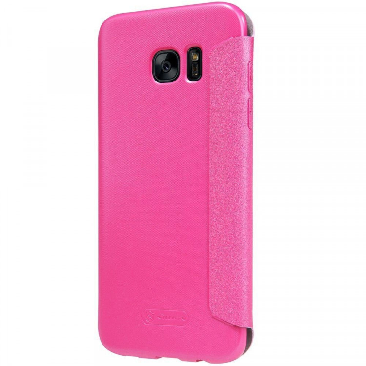 Чехол для Samsung с окном NILLKIN | Чехлы для Galaxy S7 Edge (розовый)